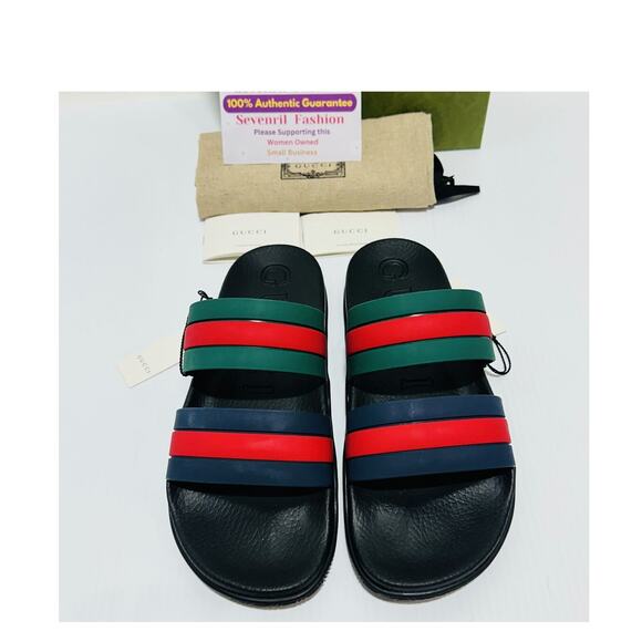 NIB Gucci Agrado 10 US 10.5 Slides Multicolor Rubber Slip-On Sandals main image 6
